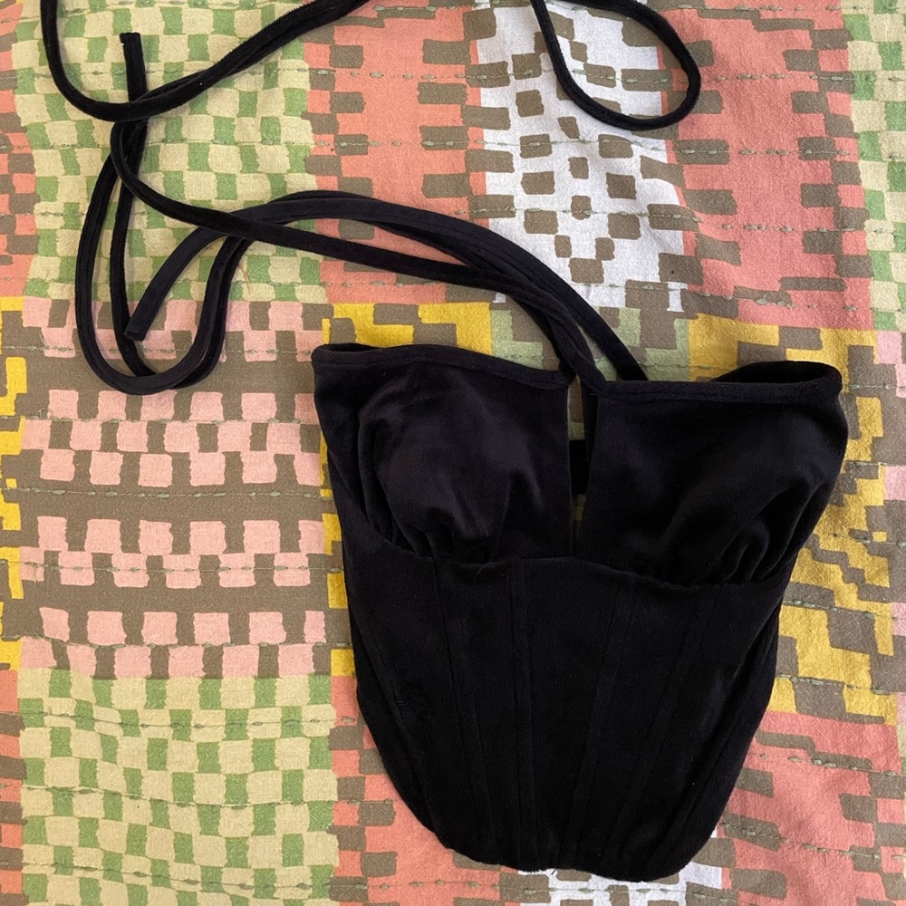 Velour corset top